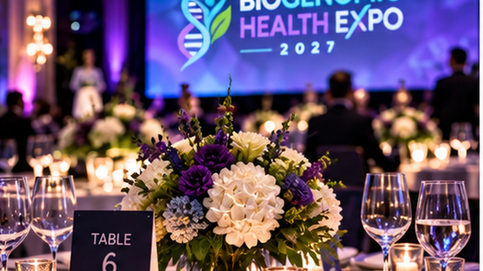 BioGenomic Health Expo Awards dinner illustration