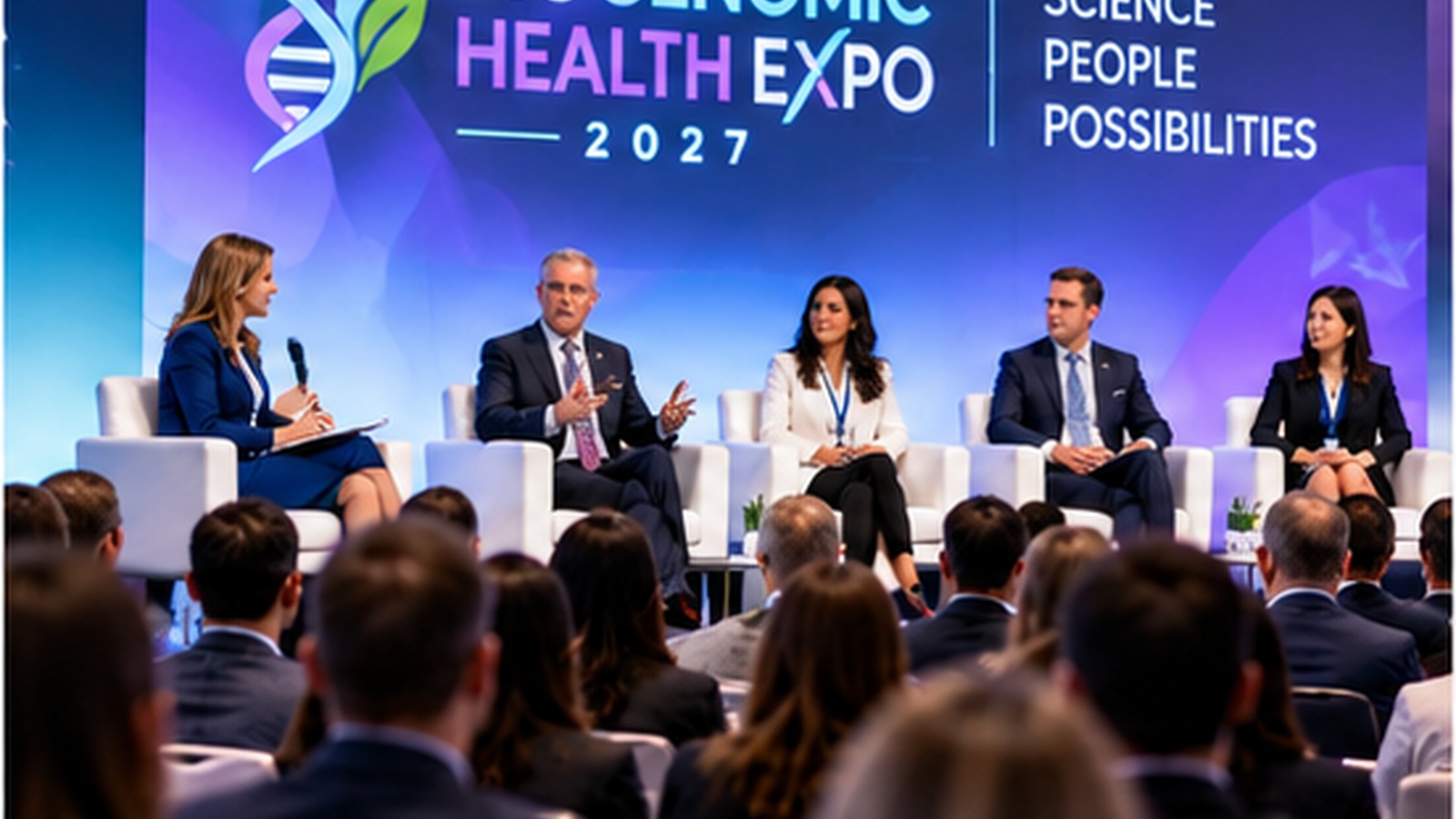BioGenomic Health Expo conference stage illustration