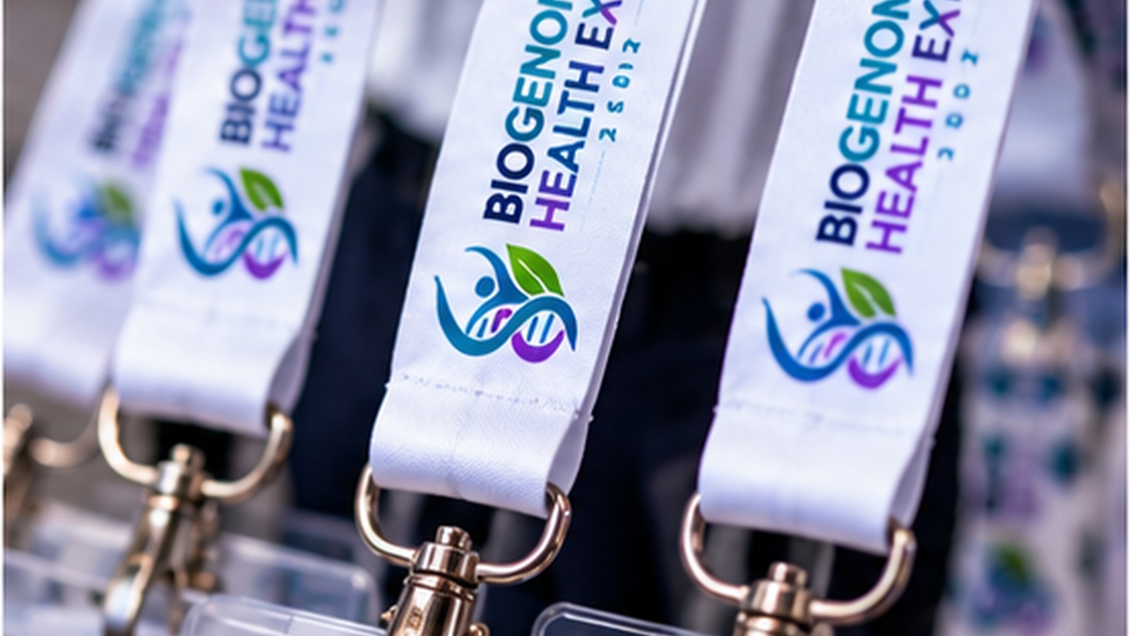 BioGenomic Health Expo Lanyard sponsorship illustration