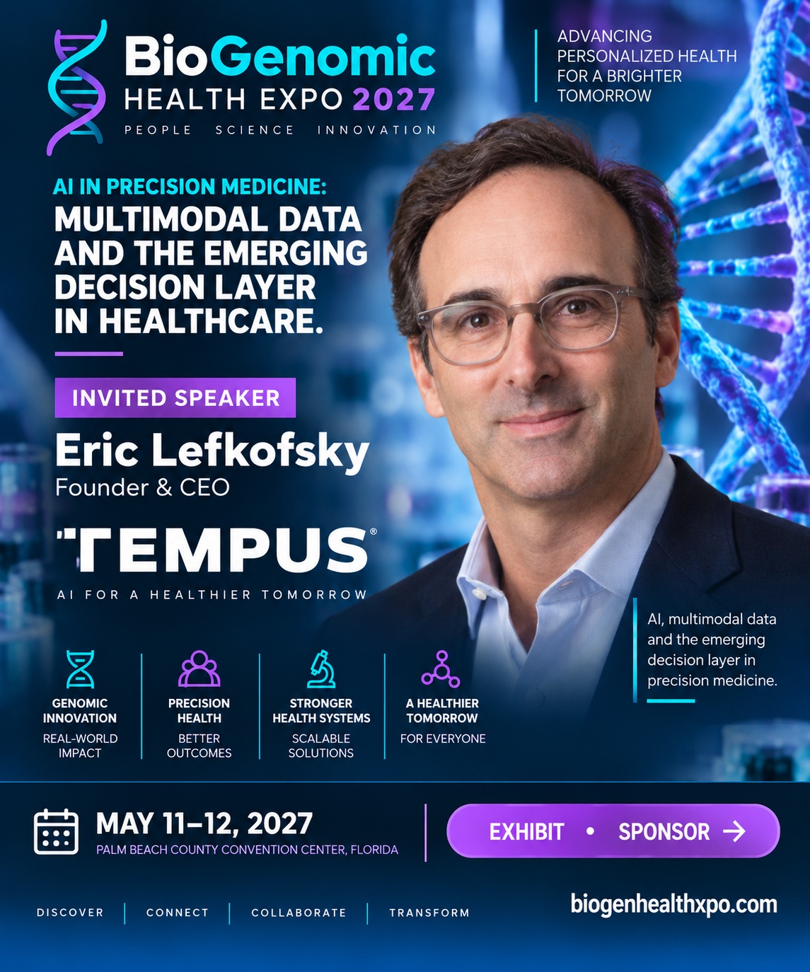 Invited speaker Eric Lefkofsky — Tempus AI. AI, multimodal data and the emerging decision layer in precision medicine.