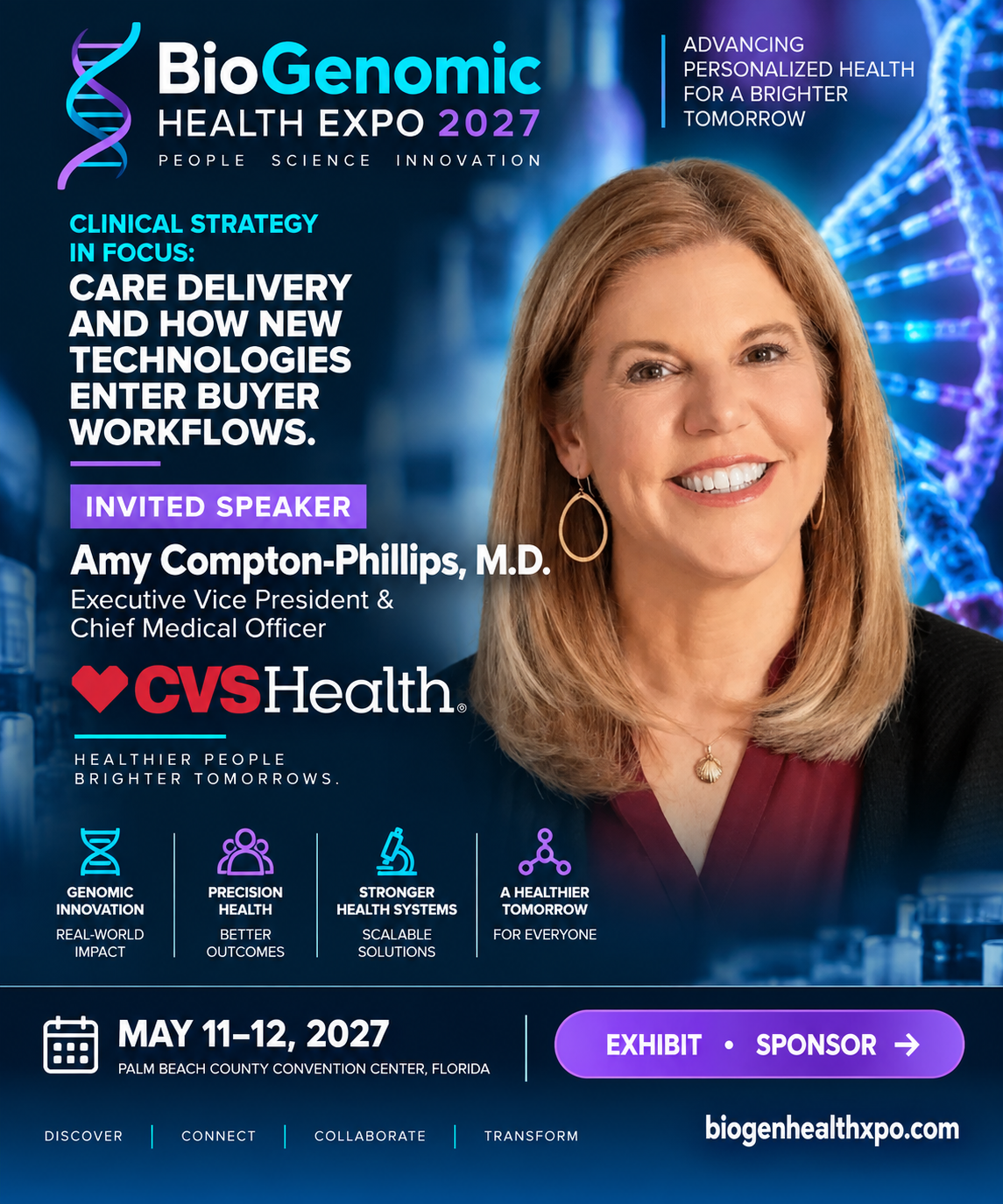 Invited speaker Amy Compton-Phillips, M.D. — CVS Health. Clinical strategy, care delivery and how new health technologies enter buyer workflows.