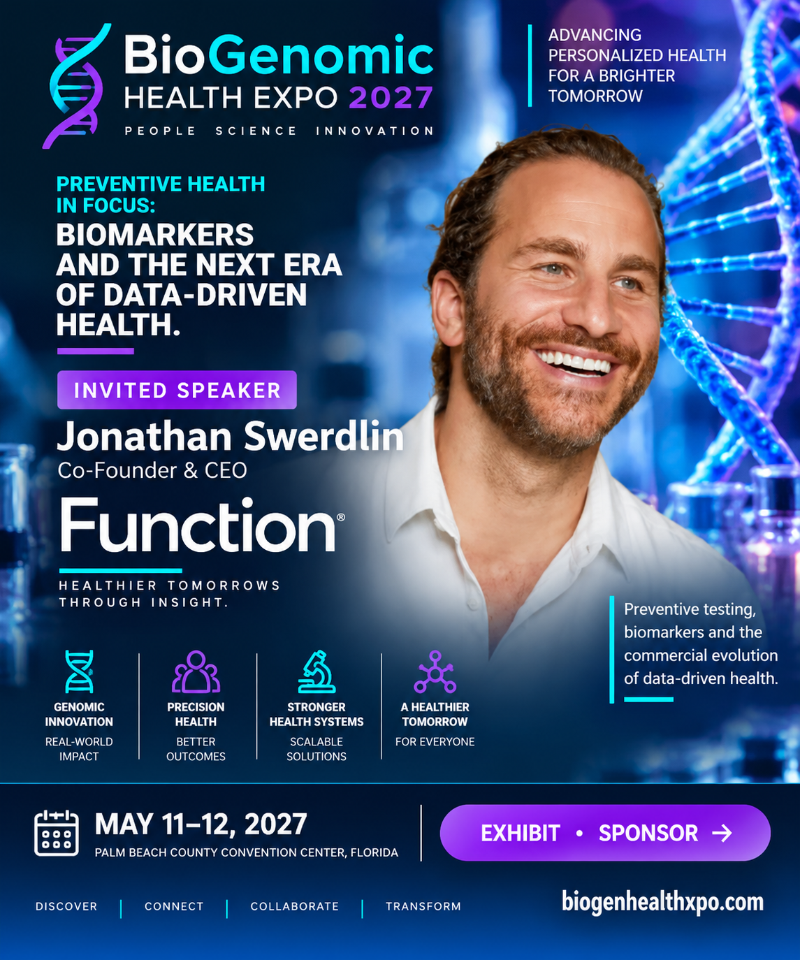 Invited speaker Jonathan Swerdlin — Function. Preventive testing, biomarkers and the commercial evolution of data-driven health.